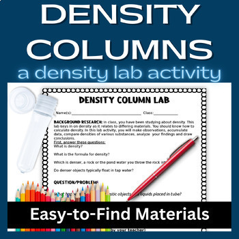 Density columns lab activity