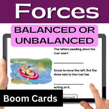 Balanced vs Unbalanced Forces Boom Card Activity